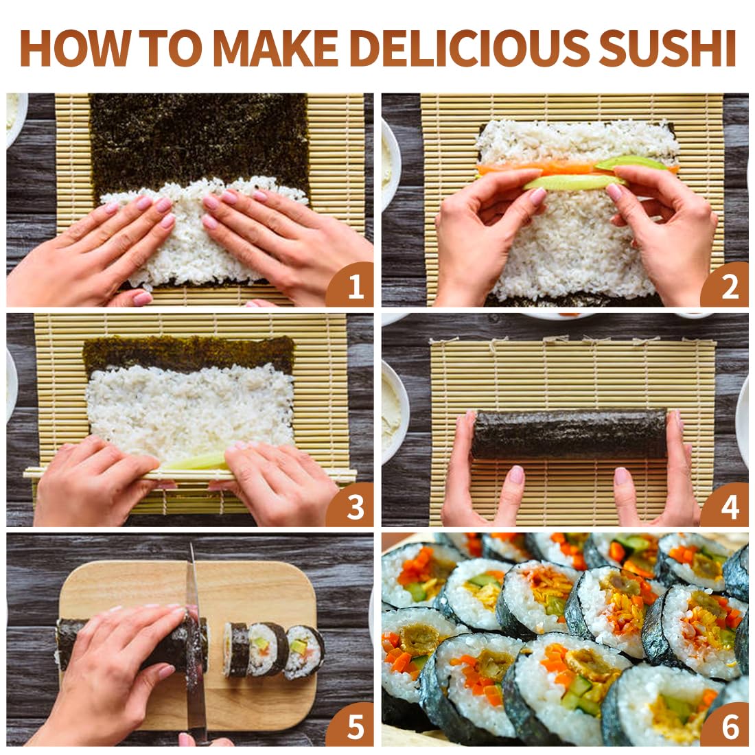 Zestaw do robienia sushi z róż – Sushi Mat Bamboo recenzja i cena